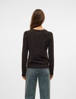 Vero Moda Doffy Long Sleeve Jumper, Chocolate Torte product photo View 02 S