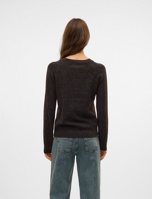 Vero Moda Doffy Long Sleeve Jumper, Chocolate Torte product photo View 02 L