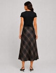 ONLY Jane Long Check Skirt, Chocolate Torte product photo View 02 S