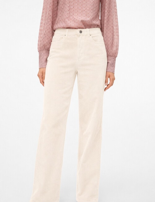 Vero Moda Tessa Wide Corduroy Pants, Birch product photo
