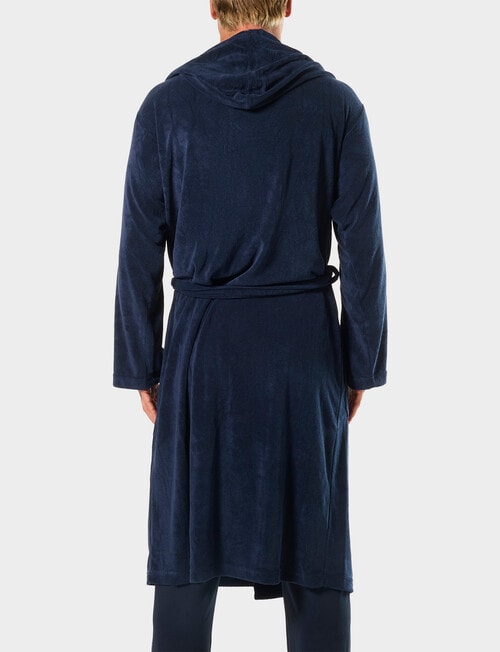 Mitch Dowd Frenchie Hooded Robe, Navy product photo View 02 L