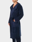 Mitch Dowd Frenchie Hooded Robe, Navy product photo View 03 S