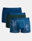 Jockey Comfort Trunk, 3-Pack, Jungle Print, Green & Navy product photo