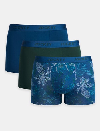 Jockey Comfort Trunk, 3-Pack, Jungle Print, Green & Navy product photo