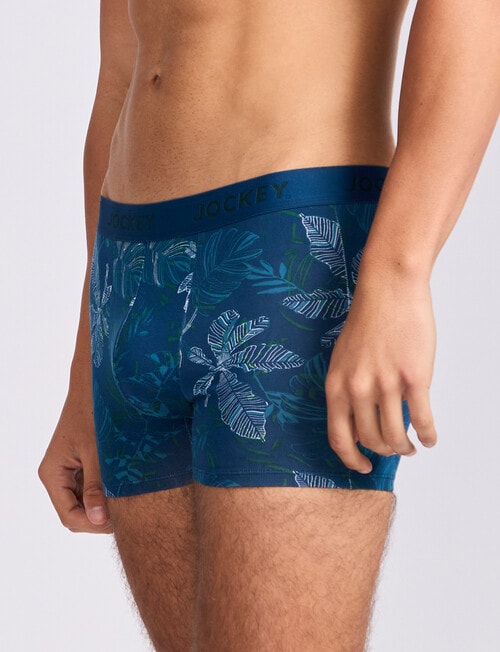 Jockey Comfort Trunk, 3-Pack, Jungle Print, Green & Navy product photo View 03 L