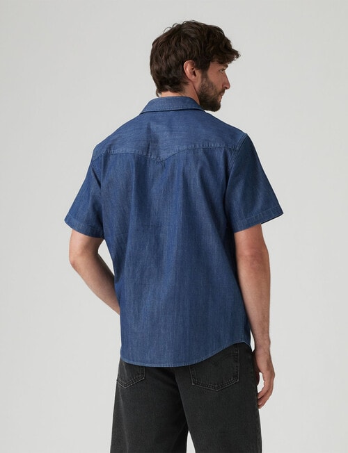 Levis Relaxed fit Short Sleeve Western Shirt, Dark Wash product photo View 02 L
