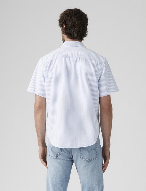 Levis Authentic Short Sleeve Button Down Shirt, Waylon Stripe product photo View 02 L