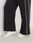 Studio Curve Pant with Contrast Trim, Black & Cream product photo View 05 S
