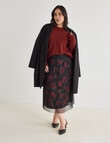 Studio Curve Longline Knit Jacket, Black product photo View 03 S