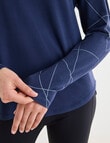 Superfit Extended Shoulder Tee, Carbon Line Print product photo View 04 S