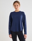 Superfit Extended Shoulder Tee, Carbon Line Print product photo View 05 S