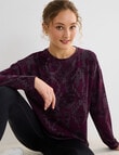 Superfit Extended Shoulder Tee, Cherry Lacquer Snake Print product photo