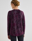 Superfit Extended Shoulder Tee, Cherry Lacquer Snake Print product photo View 02 S