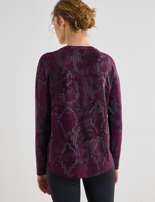 Superfit Extended Shoulder Tee, Cherry Lacquer Snake Print product photo View 02 L