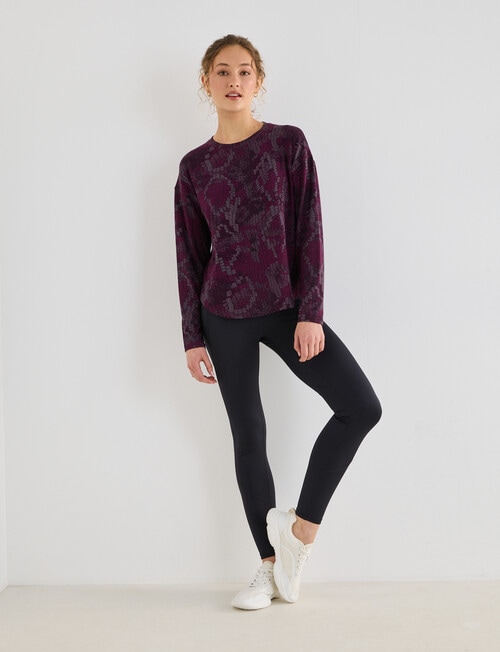Superfit Extended Shoulder Tee, Cherry Lacquer Snake Print product photo View 03 L