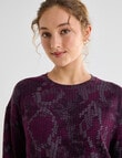 Superfit Extended Shoulder Tee, Cherry Lacquer Snake Print product photo View 04 S