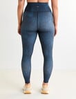 Superfit Limitless Leopard Leggings, Black & Teal product photo View 02 S