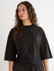 Mineral Ravi Drape Tee, Black product photo