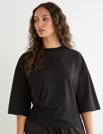 Mineral Ravi Drape Tee, Black product photo