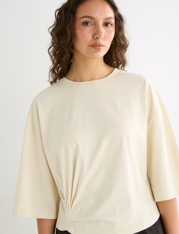 Mineral Ravi Drape Tee, Chalk product photo