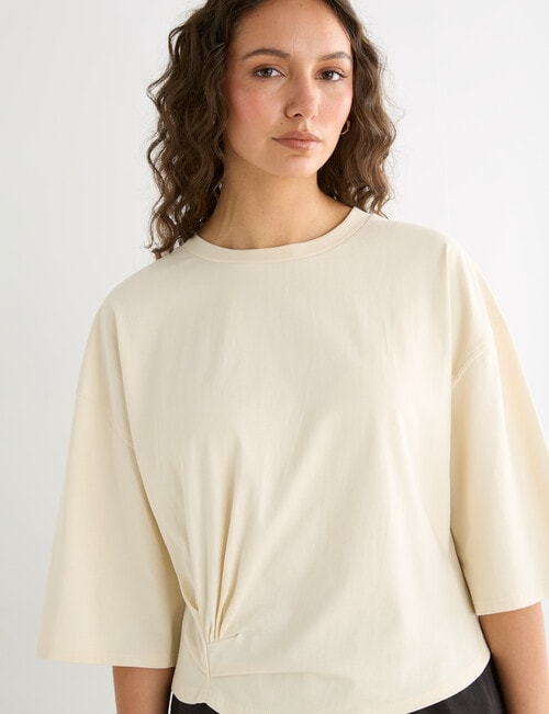 Mineral Ravi Drape Tee, Chalk product photo