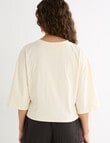 Mineral Ravi Drape Tee, Chalk product photo View 02 S