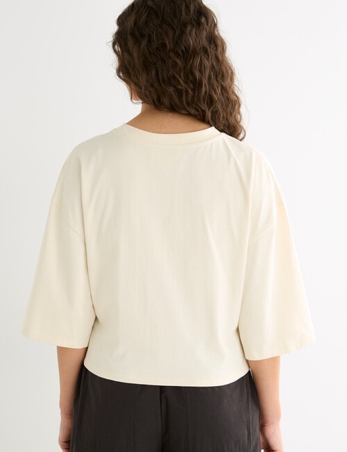 Mineral Ravi Drape Tee, Chalk product photo View 02 L