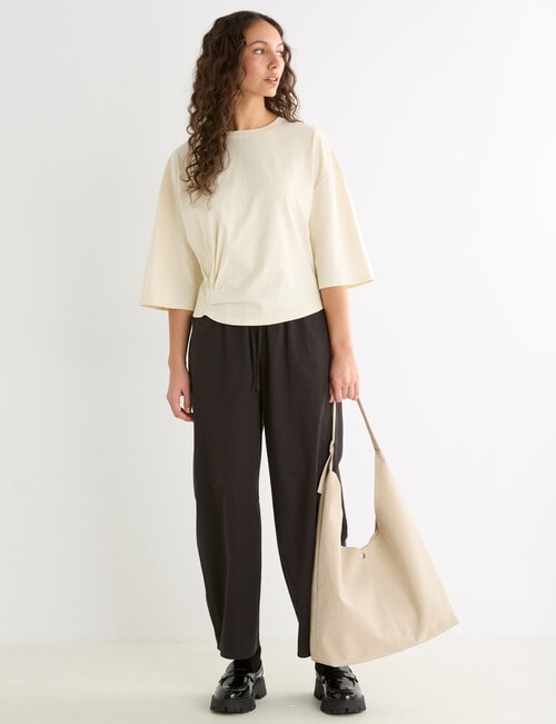 Mineral Ravi Drape Tee, Chalk product photo View 03 L