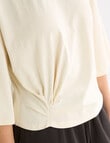 Mineral Ravi Drape Tee, Chalk product photo View 04 S