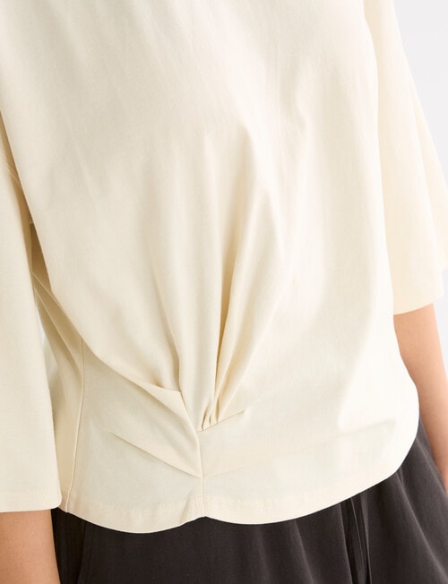 Mineral Ravi Drape Tee, Chalk product photo View 04 L