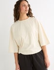Mineral Ravi Drape Tee, Chalk product photo View 06 S