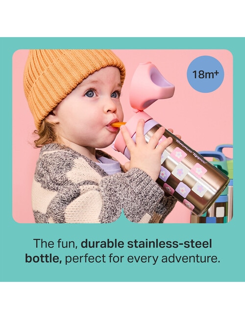 Tommee Tippee ON THE GO Stainless Steel Straw Bottle, 355ml, 18m+, Assorted Colours product photo View 07 L