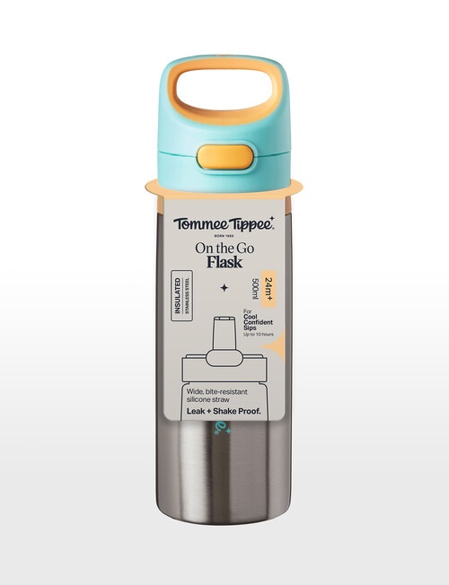 Tommee Tippee ON THE GO Stainless Steel Straw Bottle 500ml, 24m+, Assorted Colours product photo View 06 L