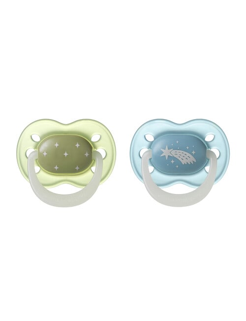 Tommee Tippee Night Glow Soother, 2-Pack, Assorted colours - 0-6m product photo View 02 L