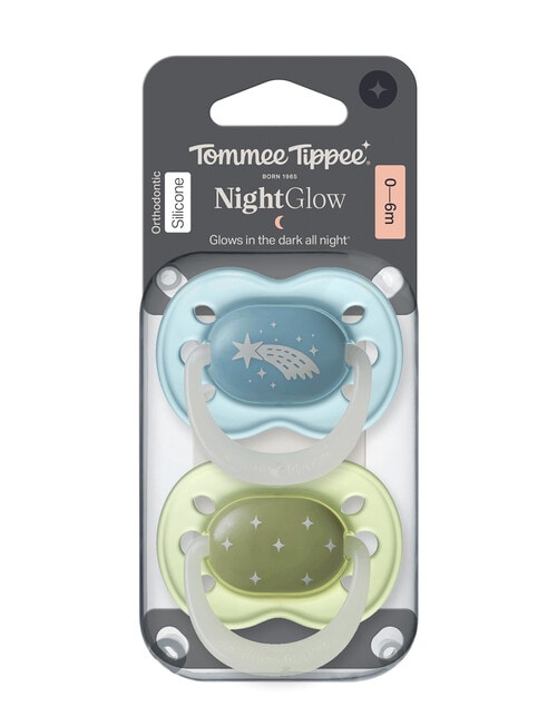 Tommee Tippee Night Glow Soother, 2-Pack, Assorted colours - 0-6m product photo View 05 L