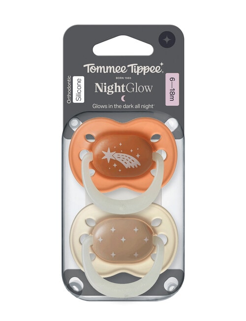 Tommee Tippee Night Glow Soother, 2-Pack, Assorted colours - 0-6m product photo View 06 L
