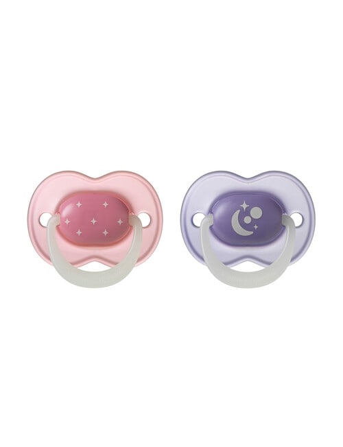 Tommee Tippee Night Glow Soother, 2-Pack, Assorted colours - 6-18 m product photo