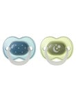 Tommee Tippee Night Glow Soother, 2-Pack, Assorted colours - 6-18 m product photo View 02 S