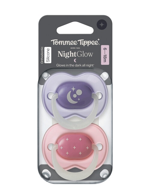 Tommee Tippee Night Glow Soother, 2-Pack, Assorted colours - 6-18 m product photo View 04 L