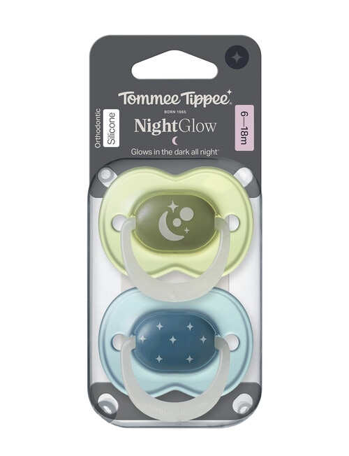 Tommee Tippee Night Glow Soother, 2-Pack, Assorted colours - 6-18 m product photo View 05 L