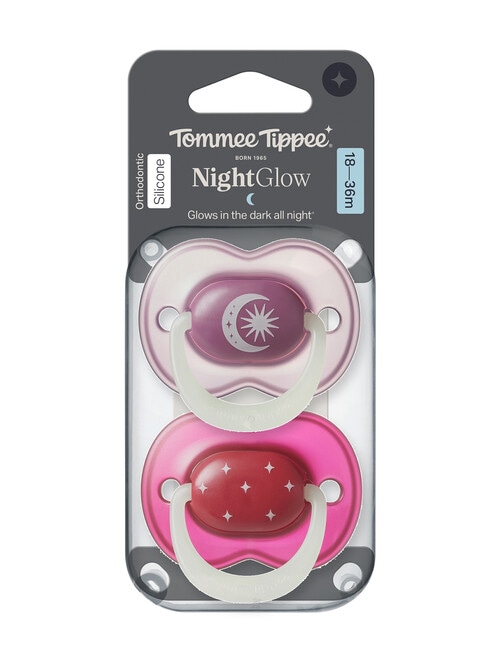 Tommee Tippee Night Glow Soother, 2-Pack, Assorted colours - 18-24 m product photo View 04 L