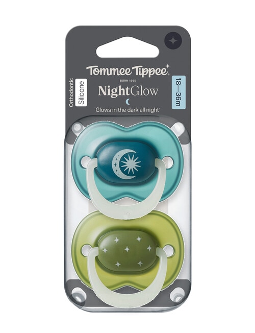 Tommee Tippee Night Glow Soother, 2-Pack, Assorted colours - 18-24 m product photo View 05 L