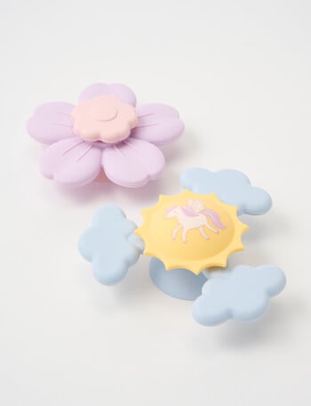 Teeny Weeny Silicone Suction Spinners 2-Pack, Unicorn product photo