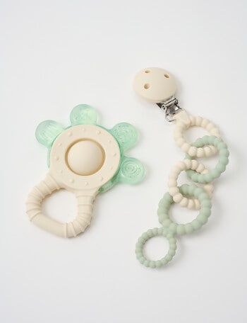 Teeny Weeny Silicone Popper Teether Chain, Beige product photo