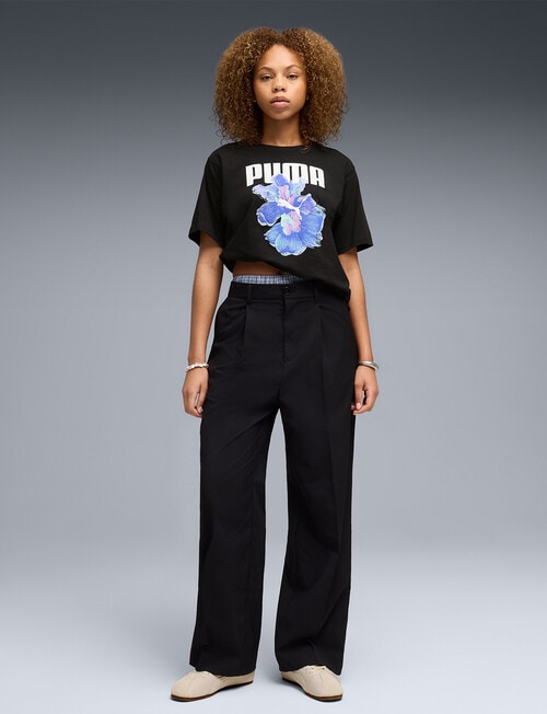 Puma Graphics Relaxed Flower Tee, Black product photo View 05 L