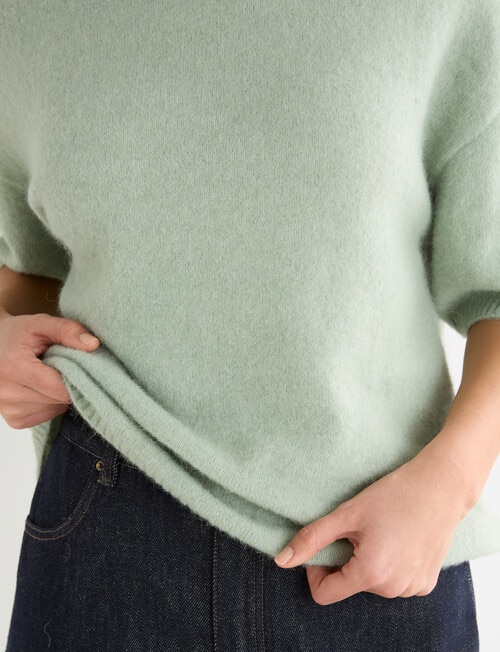 Mineral Boxy Oversized Alpaca Tee, Spout product photo View 06 L