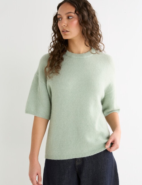 Mineral Boxy Oversized Alpaca Tee, Spout product photo View 07 L