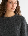 Mineral Boxy Oversized Alpaca Tee, Charcoal product photo View 04 S