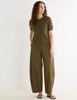 Mineral Theo Alpaca Short Sleeve Cardigan, Pine Green product photo View 03 S