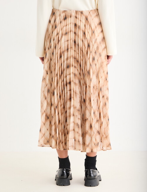 Mineral Check Suri Long Skirt, Grid product photo View 03 L